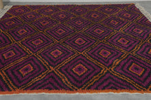 All Wool Patterned Moroccan Rug - Custom Handmade Carpet