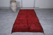 Moroccan vintage rug 4.6 X 9.8 Feet
