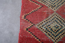 Boucherouite Moroccan rug 3.4 X 9.2 Feet