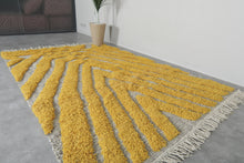 Yellow handwoven rug - Custom rug - Moroccan Wool rug