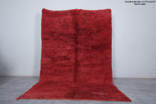 Moroccan Red Rug - 5.7 x 9.3 ft | Luxurious Handmade Accent