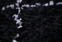 Custom Beni ourain rug, All wool handmade black rug