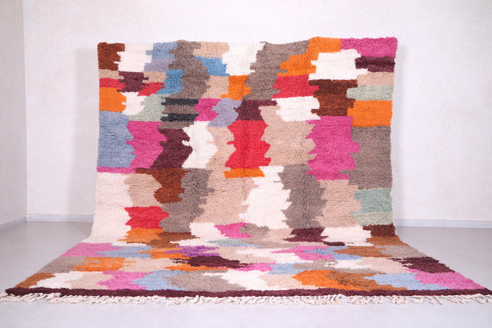 Vibrant Handmade Moroccan Berber Rug - Custom Colorful Carpet