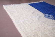 Blue and White Beni Ourain Rug - Handmade Berber Carpet