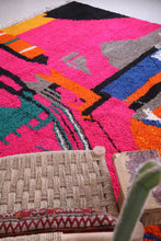 Abstract Colorful Moroccan Rug | Handwoven Artistic Carpet