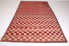 Moroccan Hassira Mat - 5.7 FT X 10.4 FT | Vintage Handwoven Rug