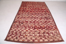 Moroccan Hassira Mat - 5.7 FT X 10.4 FT | Vintage Handwoven Rug