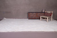 Handmade White Wool Rug - Moroccan Custom Carpet