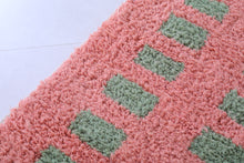 Red and Green Custom Moroccan Berber rug - Handmade Berber carpet