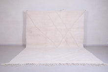 Handmade White Wool Rug - Moroccan Custom Carpet