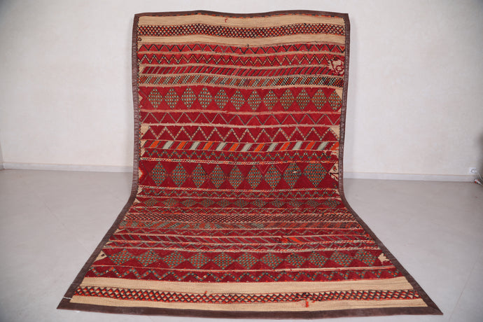 Moroccan Hassira Rug - 7 x 11.6 Feet | Handwoven Berber Masterpiece