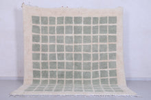 All wool Beni ourain Rug Custom - Green squares