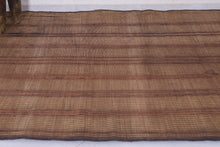 Authentic Tuareg Mat Rug - 6.2 x 8.4 Feet | Handwoven Nomadic Craft