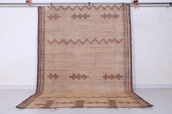 Authentic Tuareg Rug - 5.7 x 8.3 Feet | Handwoven Vibrant Patterns