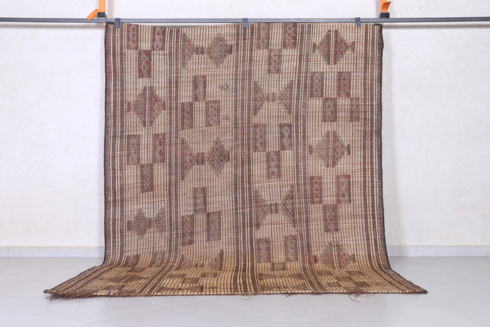 Tuareg Mat - 6.3x8.6 Ft | Handwoven Saharan Heritage Rug