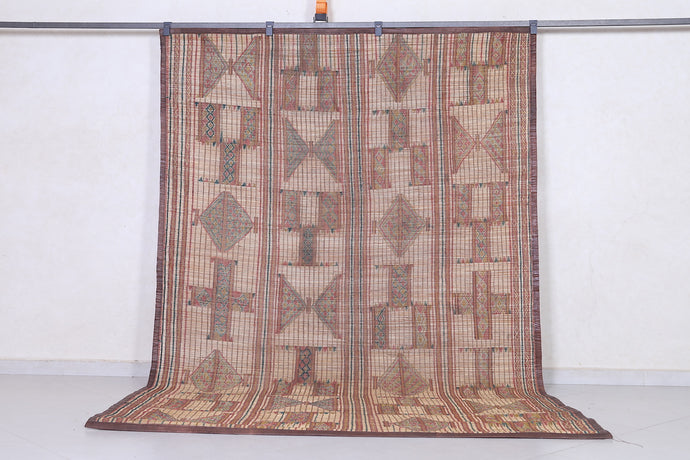 Authentic Tuareg Rug - 6.1 x 9.2 Feet | Handwoven North African Craft