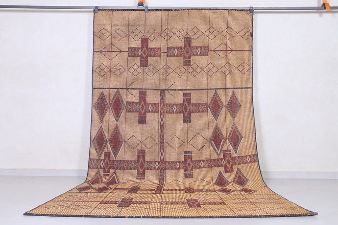 Authentic Tuareg Rug - 5.7 x 11.2 Feet | Handwoven Saharan Craftsmanship