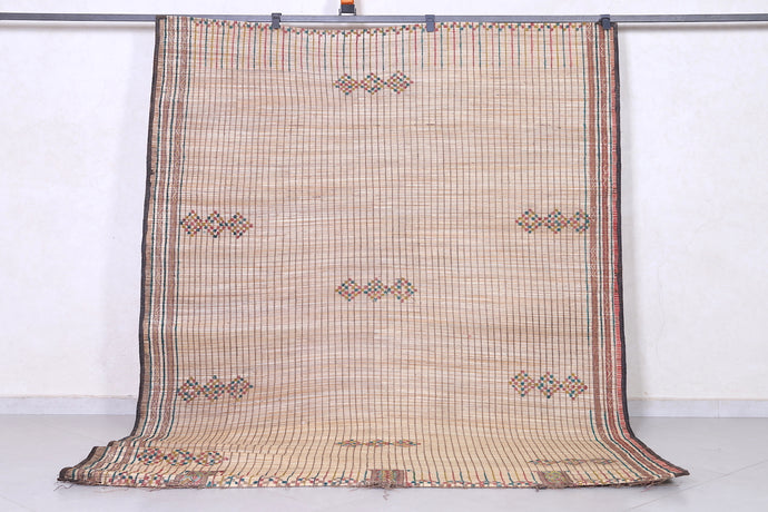 Tuareg Rug 6.3x8 ft | Handwoven African Reed Mat