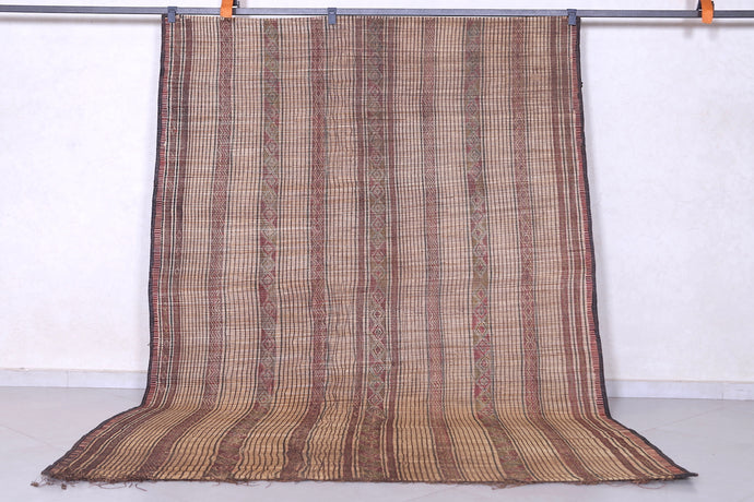 Authentic Tuareg Rug - 6.1 x 8.9 Feet | Handwoven North African Craft