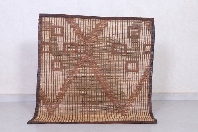 Handwoven Tribal Mat - Eco-Friendly Decor 2.9 X 3.2 Feet