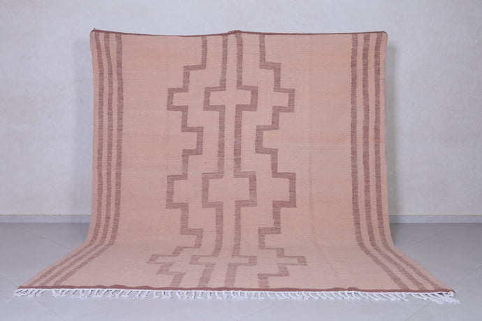 Handwoven Moroccan Tuareg Rug - 8.8x9.7 Ft | Geometric Elegance